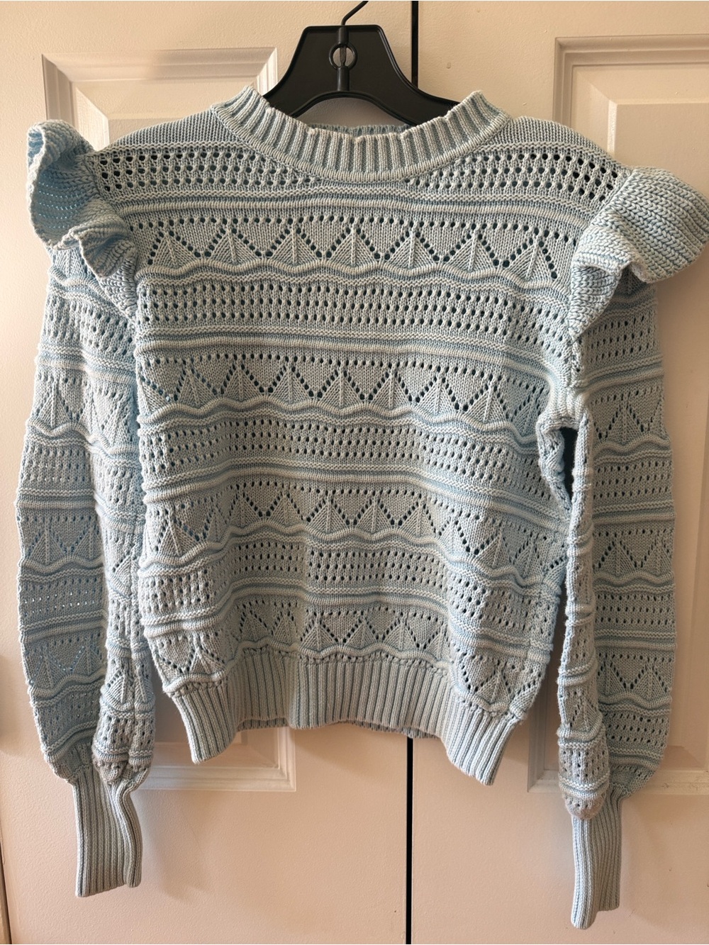 Generation Love Light Blue Ruffle Sweater